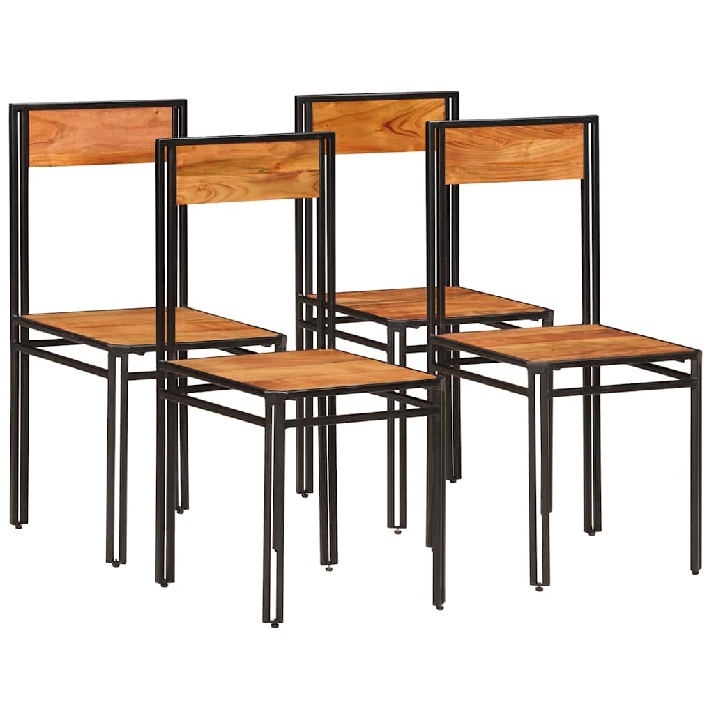 vidaXL Dining Chairs 4 pcs. Solid Acacia Wood
