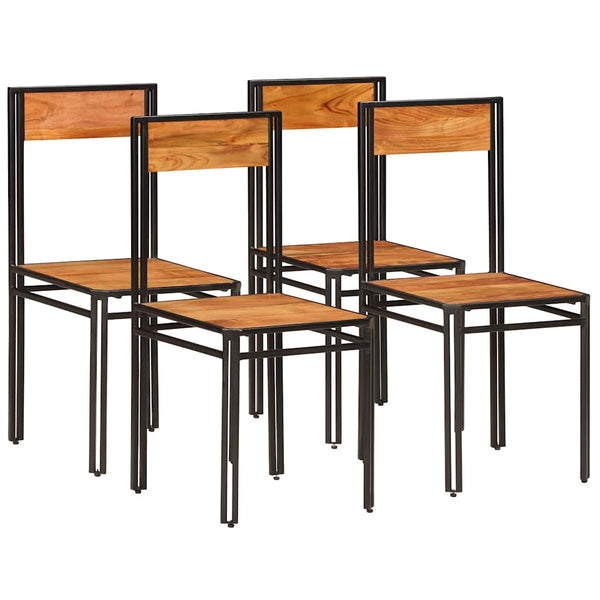 vidaXL Dining Chairs 4 pcs. Solid Acacia Wood