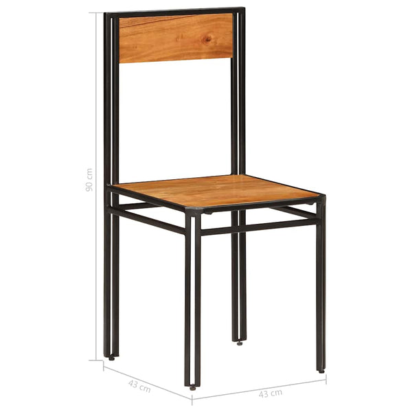vidaXL Dining Chairs 4 pcs. Solid Acacia Wood