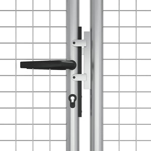 vidaXL Garden Gate Galvanized Steel 400 x 125 cm Silver