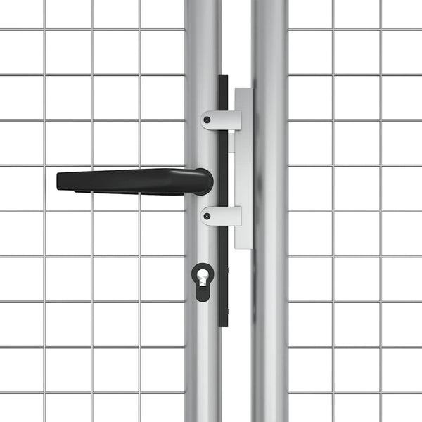 vidaXL Garden Gate Galvanized Steel 400 x 125 cm Silver