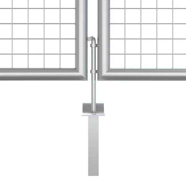 vidaXL Garden Gate Galvanized Steel 400 x 125 cm Silver