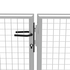 vidaXL Garden Gate Galvanized Steel 400 x 175 cm Silver