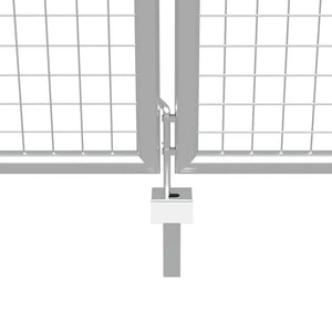 vidaXL Garden Gate Galvanised Steel 400 x 200 cm Silver