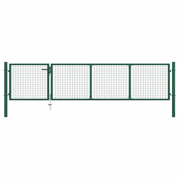 vidaXL Steel Garden Gate 350 x 75 cm Green