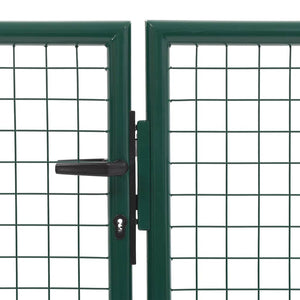 vidaXL Steel Garden Gate 350 x 75 cm Green