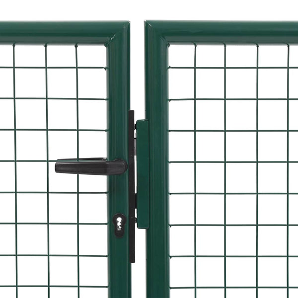vidaXL Steel Garden Gate 350 x 75 cm Green