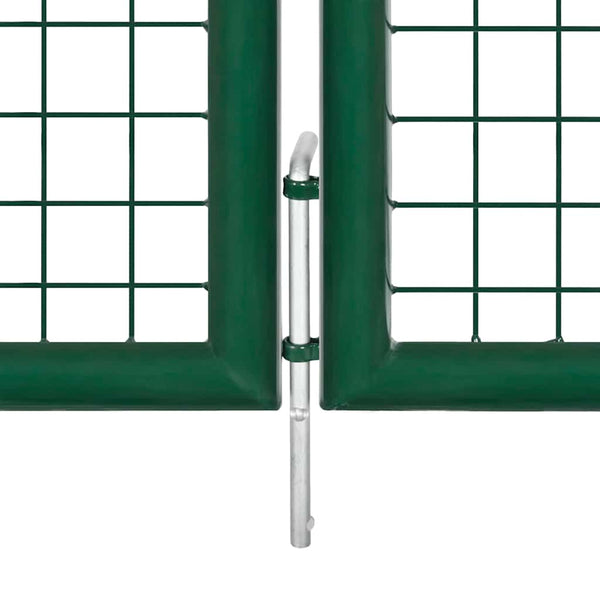 vidaXL Steel Garden Gate 350 x 75 cm Green