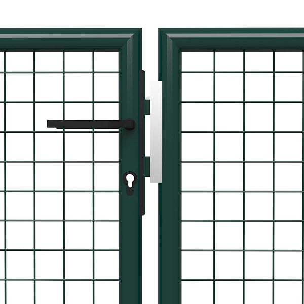 vidaXL Steel Garden Gate 400x75 cm Green