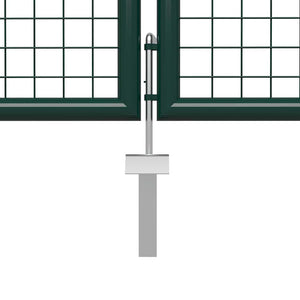 vidaXL Garden Gate Steel 400 x 100 cm Green