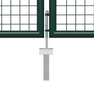 vidaXL Garden Gate Steel 400 x 150 cm Green