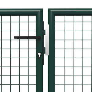 vidaXL Garden Gate Steel 400 x 150 cm Green