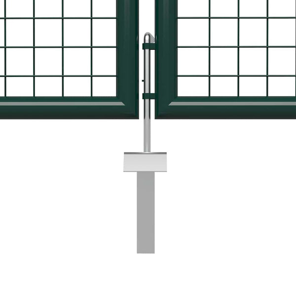 vidaXL Garden Gate Steel 500 x 75 cm Green