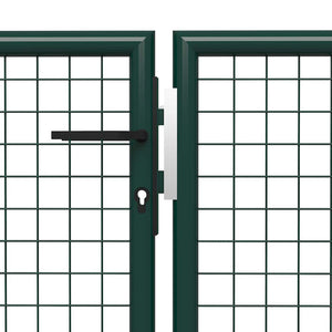 vidaXL Garden Gate Steel 500 x 75 cm Green