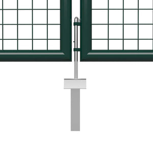 vidaXL Garden Gate Steel 500 x 100 cm Green