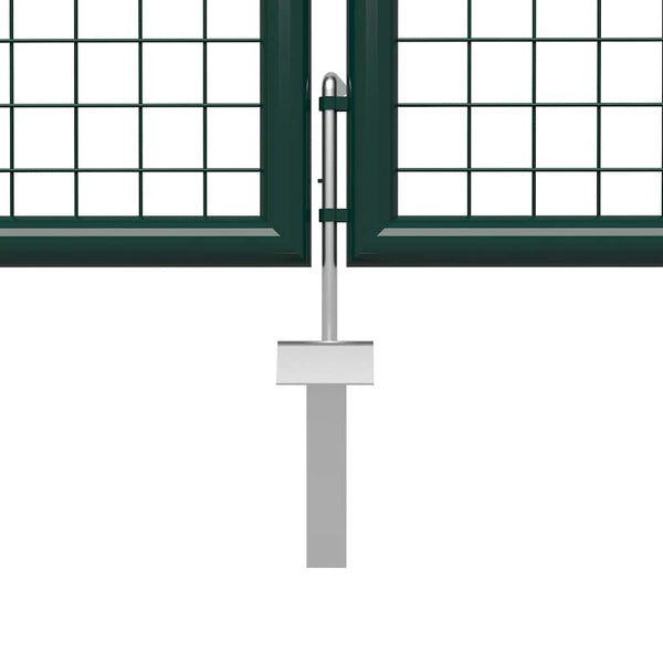 vidaXL Garden Gate Steel 500 x 100 cm Green