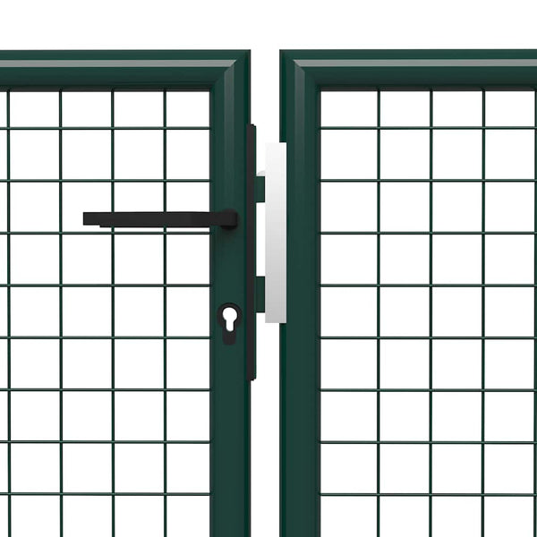 vidaXL Garden Gate Steel 500 x 100 cm Green