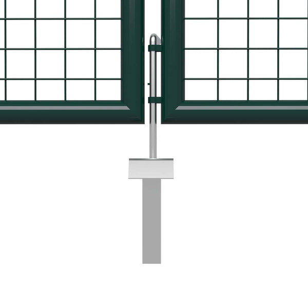vidaXL Fence Gate with Lock Green 175 cm Steel