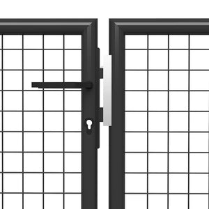 vidaXL Steel Garden Gate 350 x 100 cm Anthracite