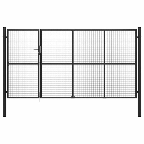vidaXL Garden Gate Steel 350 x 175 cm Anthracite