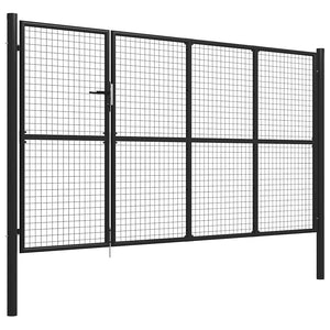 vidaXL Garden Gate Steel 350 x 175 cm Anthracite