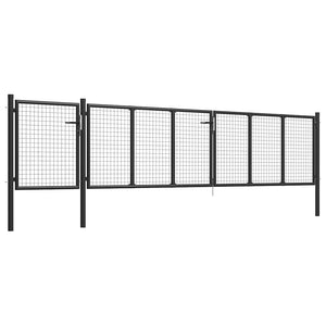 vidaXL Garden Gate Steel 500x75 cm Anthracite