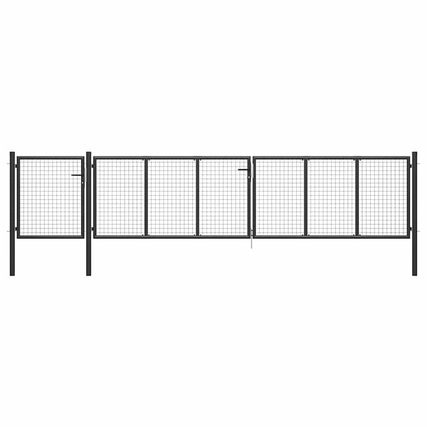 vidaXL Garden Gate Steel 500x100 cm Anthracite