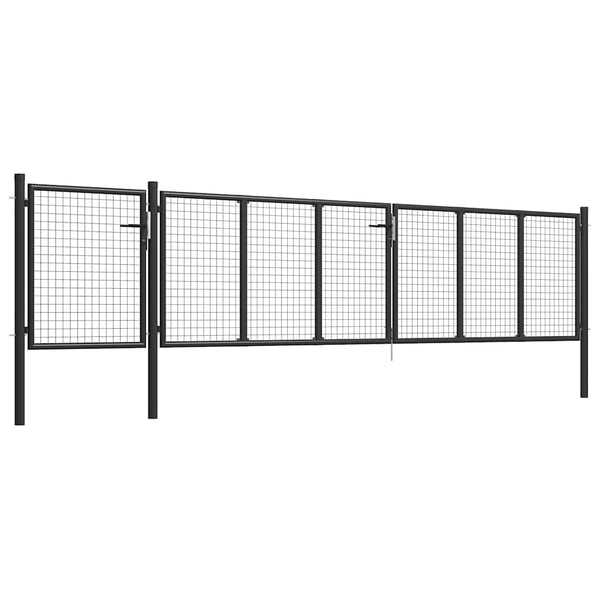 vidaXL Garden Gate Steel 500x100 cm Anthracite