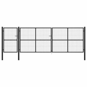 vidaXL Garden Gate Steel 500×150 cm Anthracite