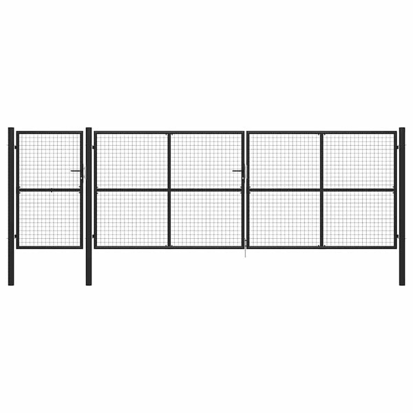 vidaXL Garden Gate Steel 500×150 cm Anthracite