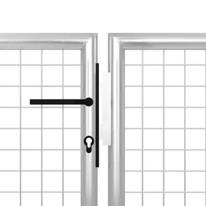 vidaXL Garden Gate Steel 350 x 150 cm Silver