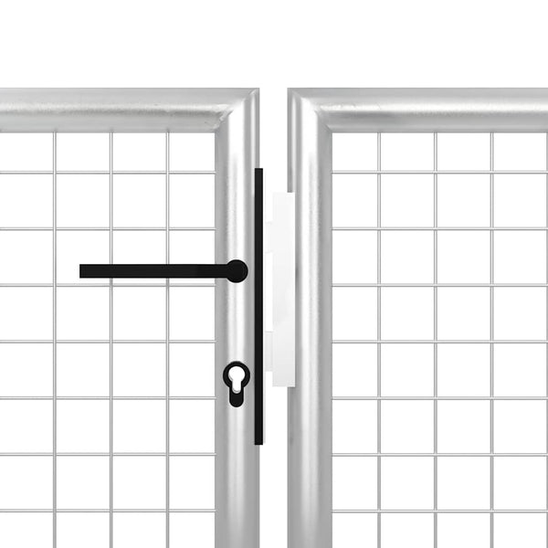 vidaXL Garden Gate Steel 350 x 150 cm Silver