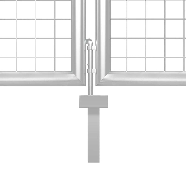 vidaXL Garden Gate Steel 350 x 150 cm Silver