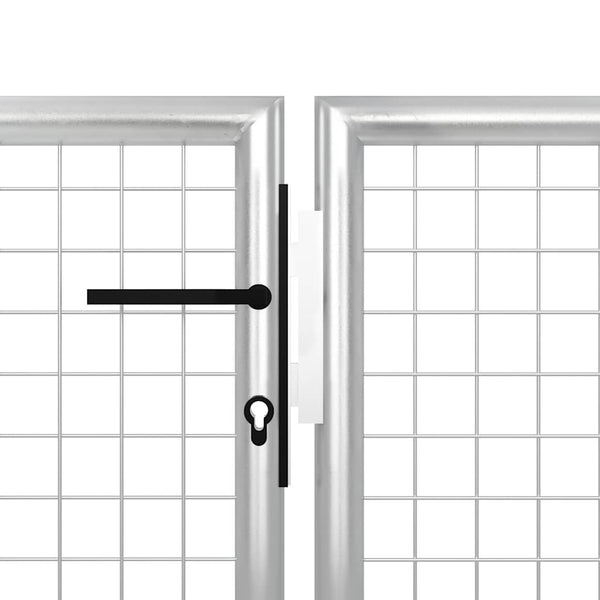 vidaXL Steel Garden Gate 500 x 75 cm Silver
