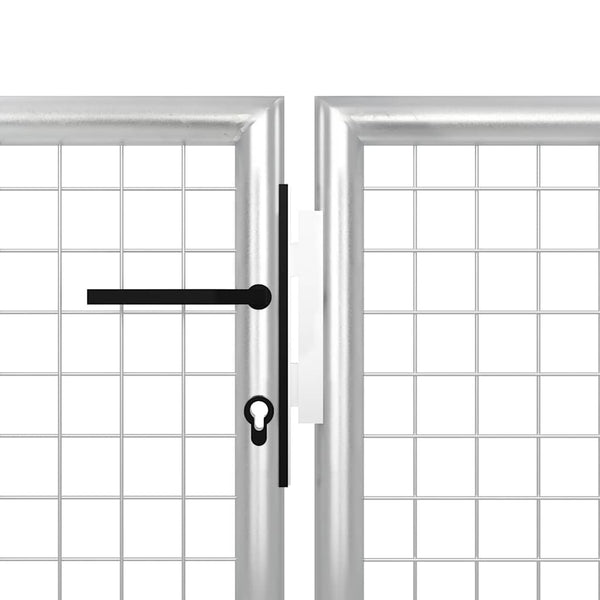 vidaXL Steel Garden Gate 500 x 100 cm Silver