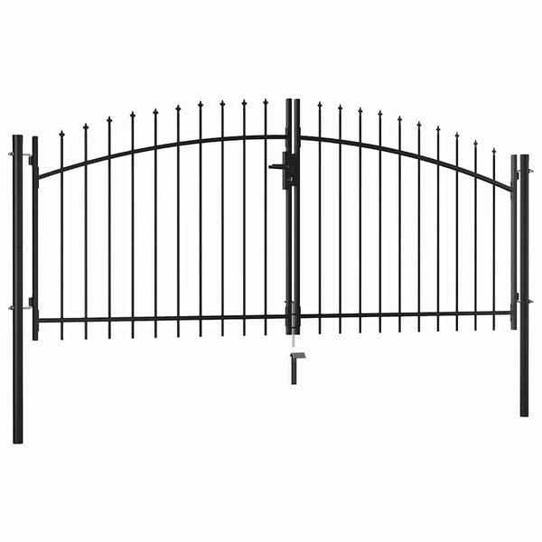 vidaXL Woerden Double-Door Garden Gate with Spear Top 299.5 x 149.5 cm