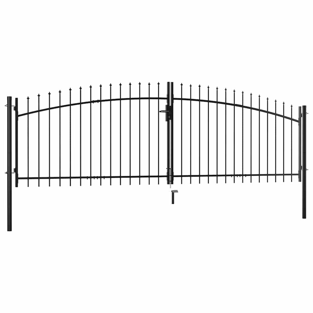 vidaXL Woerden Double-Door Garden Gate with Spear Top 400 x 149.5 cm