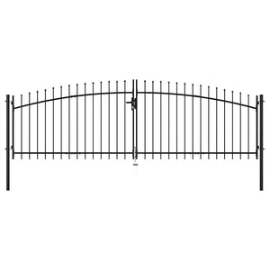 vidaXL Woerden Double-Door Garden Gate with Spear Top 400 x 149.5 cm