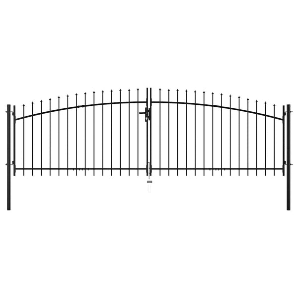 vidaXL Woerden Double-Door Garden Gate with Spear Top 400 x 149.5 cm
