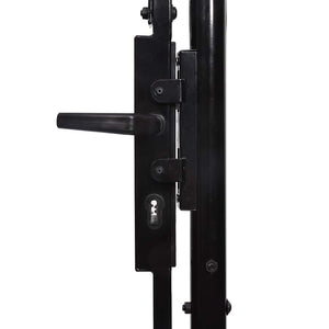 vidaXL Garden Gate Woerden Steel 1x4 m Black