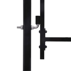 vidaXL Garden Gate Woerden Steel 1.5 x 4 m Black