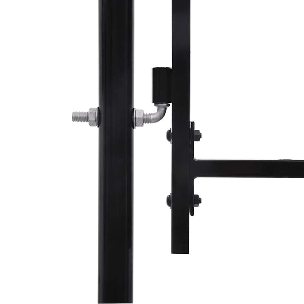 vidaXL Garden Gate Woerden Steel 1.5 x 4 m Black