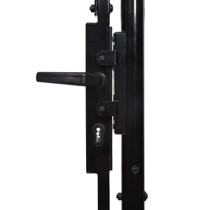 vidaXL Garden Gate Woerden Steel 1.75 x 4 m Black