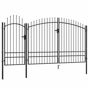 vidaXL Garden Gate Woerden Steel 1.95 x 4 m Black