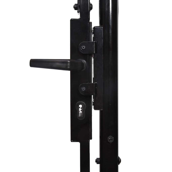 vidaXL Garden Gate Woerden Steel 1.95 x 4 m Black