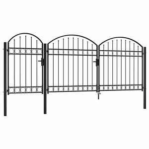 vidaXL Garden Gate with Arched Top ASSEN 200 x 400 cm Steel
