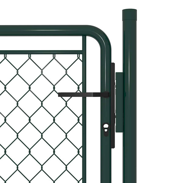 vidaXL Garden Gate Steel 100 x 100 cm Green