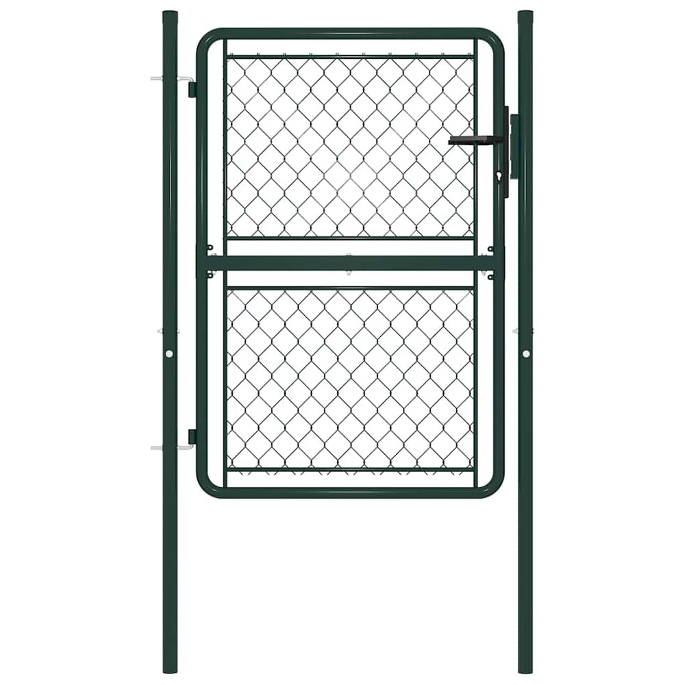 vidaXL Steel Garden Gate 100 x 125 cm Green