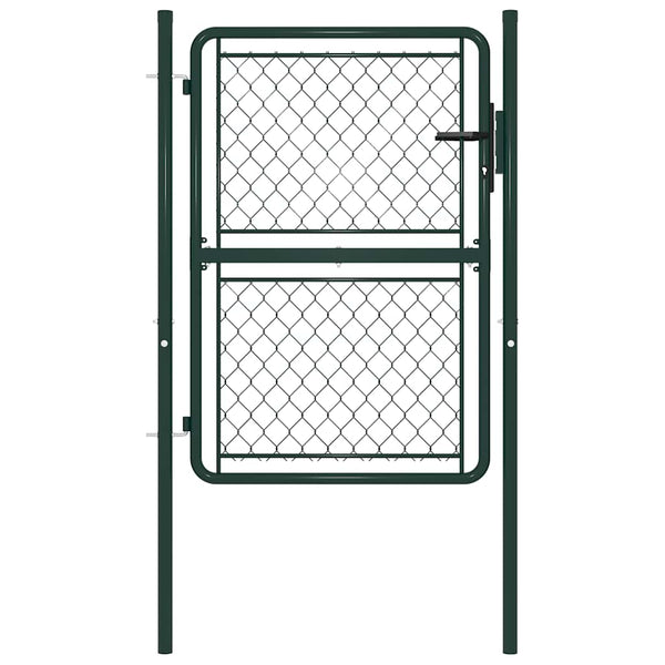 vidaXL Steel Garden Gate 100 x 125 cm Green