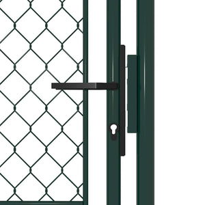 vidaXL Garden Gate Steel 100 x 150 cm Green